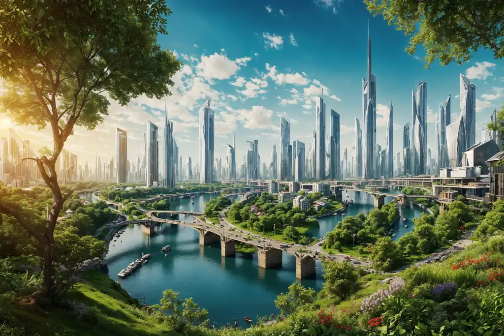 Exploring images in the style of selected image: [Solarpunk City]