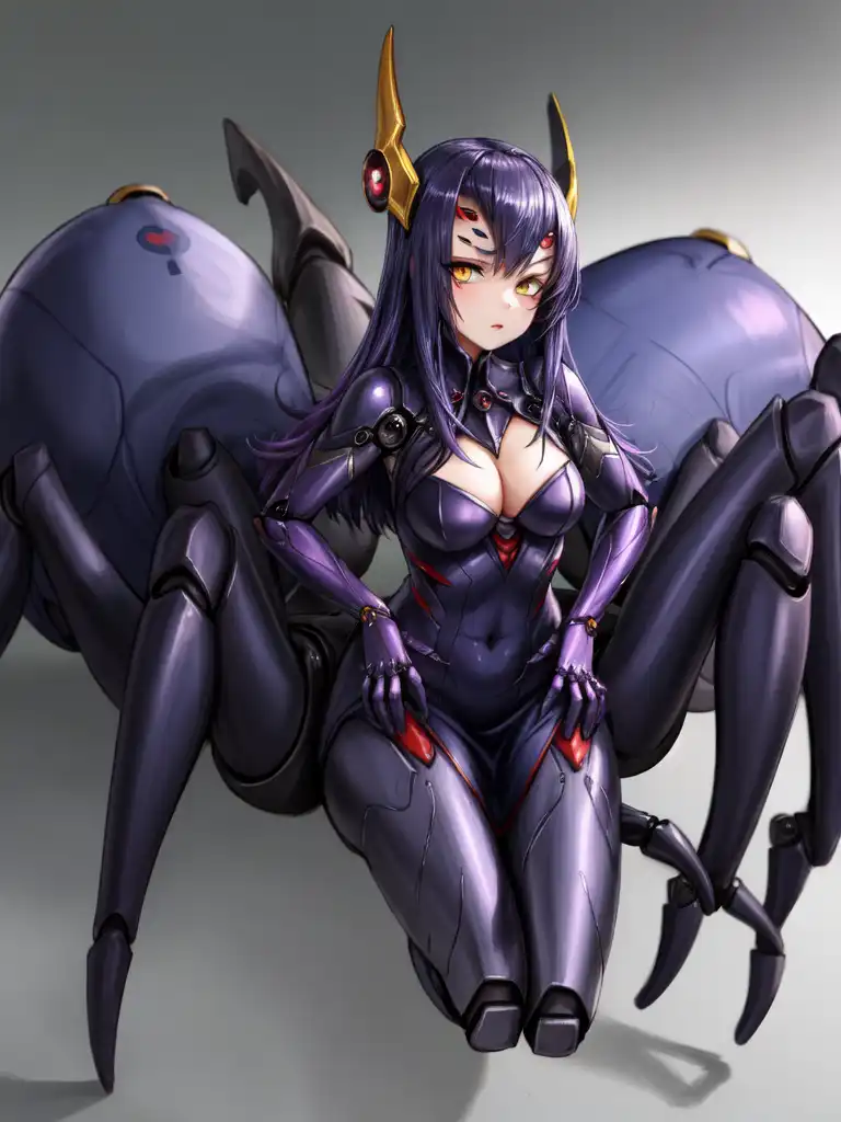 Exploring images in the style of selected image: [Mecha arachne 💜] | PixAI