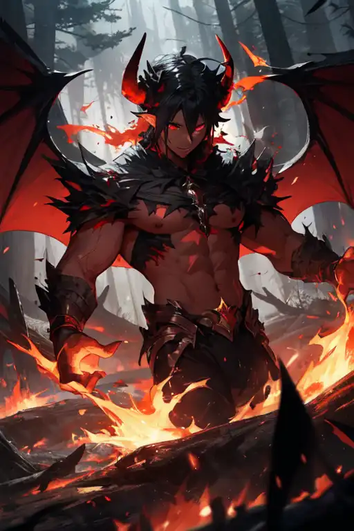 AI Art: Fire demon by @Croissant✨ | PixAI