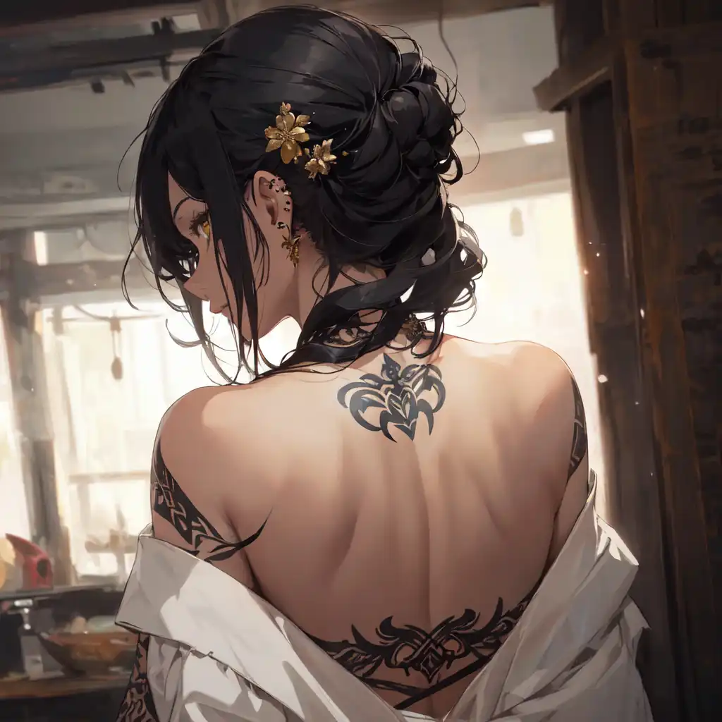 Exploring images in the style of selected image: [Back Tattoo] | PixAI